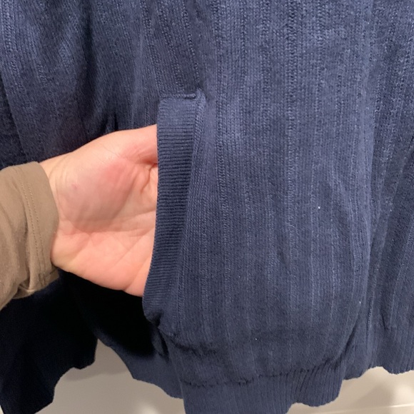 Alfani XXL Full Zip Knit Sweater in Blue - Picture 5 of 8